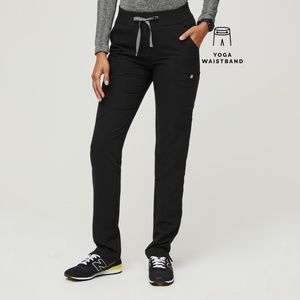 Figs Women's Black Yola™ Yoga Waistband - Skinny Scrub Pants - XXS / Black